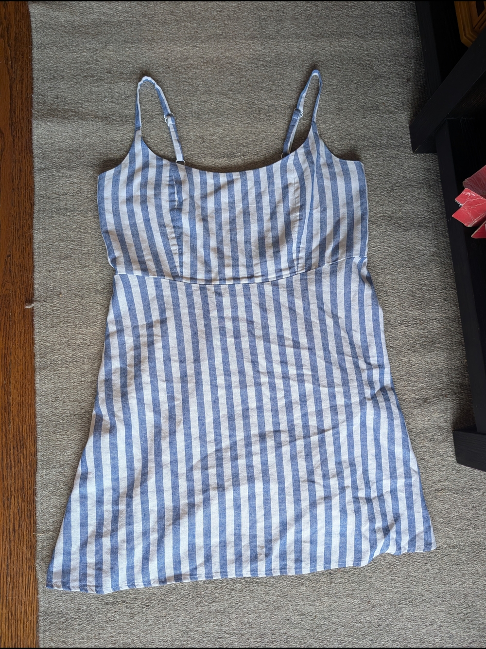 Old Navy Blue White Striped Smocked Back Cami Sundress Size XL